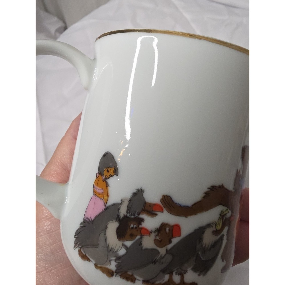 Vintage Walt Disney Productions - Gold Rimmed Jungle Book Coffee Cup Mug - Japan - Picture 9 of 9